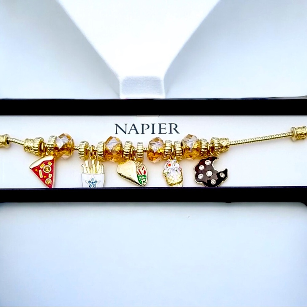 Napier Gold Charm Bracelet